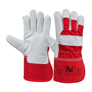 BSI 2450CHK 808 Red China Khadi Cuff Leather Work Gloves – A Quality