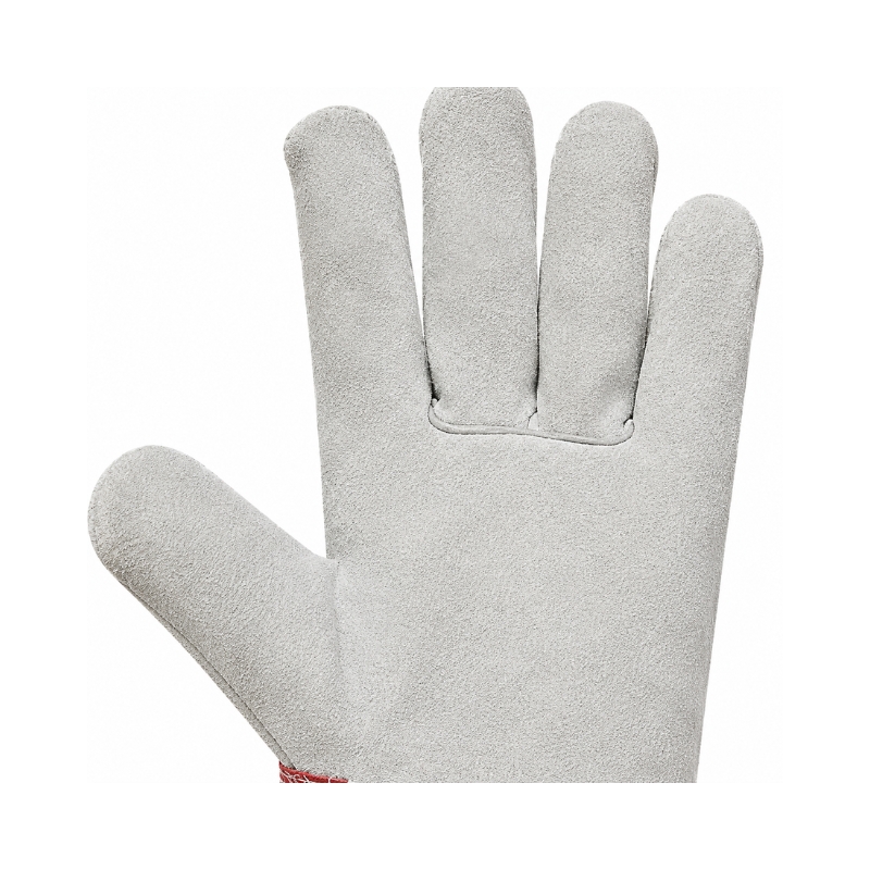 BSI 2426RSOT 707 Red China Khadi Cuff Leather Work Gloves – A/B Quality - Image 5