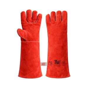 BSI Red 2501RS 16" Long Cuff Welding Gauntlet Gloves – Simple Style