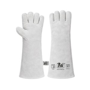 BSI 2501WS 16" Long Cuff White Welding Gauntlet Gloves – Simple Style