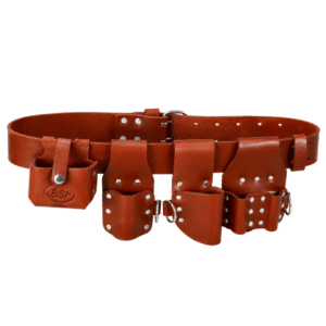 BSI 1511 Cherry Brown Buffalo Leather Tool Belt – 4-Pocket