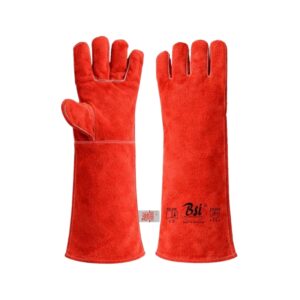 BSI Red 2501RS 16″ Long Cuff Welding Gauntlet Gloves – Simple Style